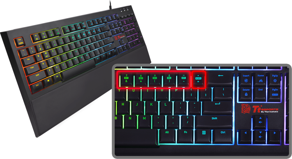 thermaltake ttesports challenger elite rgb wired keyboard and mouse combo cm-cel-wlxxmb-us