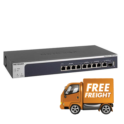 8 Port Netgear MS510TX Multi-Gigabit Ethernet Smart Switch with 2 Dedicated 10-Gigabit Uplink Ports