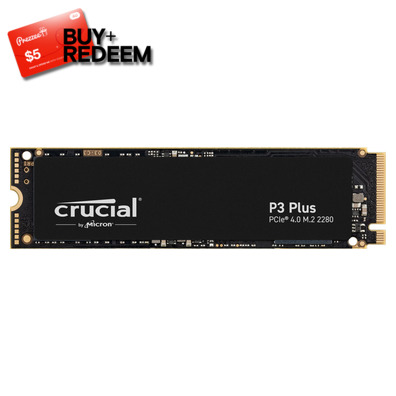 2TB Crucial P3 Plus M.2 NVMe PCIe SSD CT2000P3PSSD8, *$5 Voucher by Redemption, Limit 5 per customer