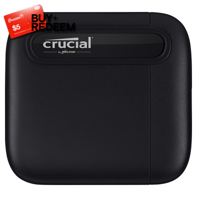 1TB Crucial X6 Portable SSD CT1000X6SSD9, *$5 Voucher by Redemption
