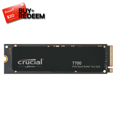 4TB Crucial T700 PCIe Gen5 NVMe SSD CT4000T700SSD3, *$20 Voucher by Redemption