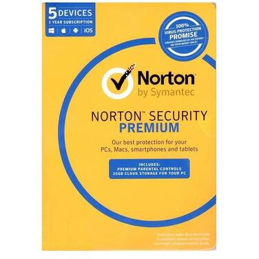Norton by Symantec Security Premium 3.0 OEM for 5 PCs PN 21353883