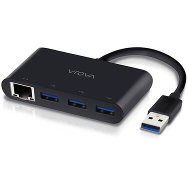 Alogic VROVA USB 3.0 SuperSpeed 3 Port HUB and Gigabit Ethernet Adapter (Driverless / Plug & Play)