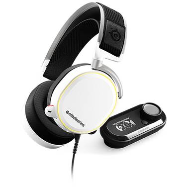SteelSeries Arctis Pro DTS RGB USB Gaming Headset with GameDAC 61454 - White