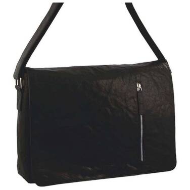 15.6 Pierre Cardin Rustic Leather Laptop Bag - Black PC 2798