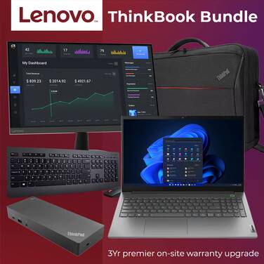 ThinkPad 15.6 i5 16GB Win11 Pro Laptop | Lenovo Hybrid Workforce Bundle 2