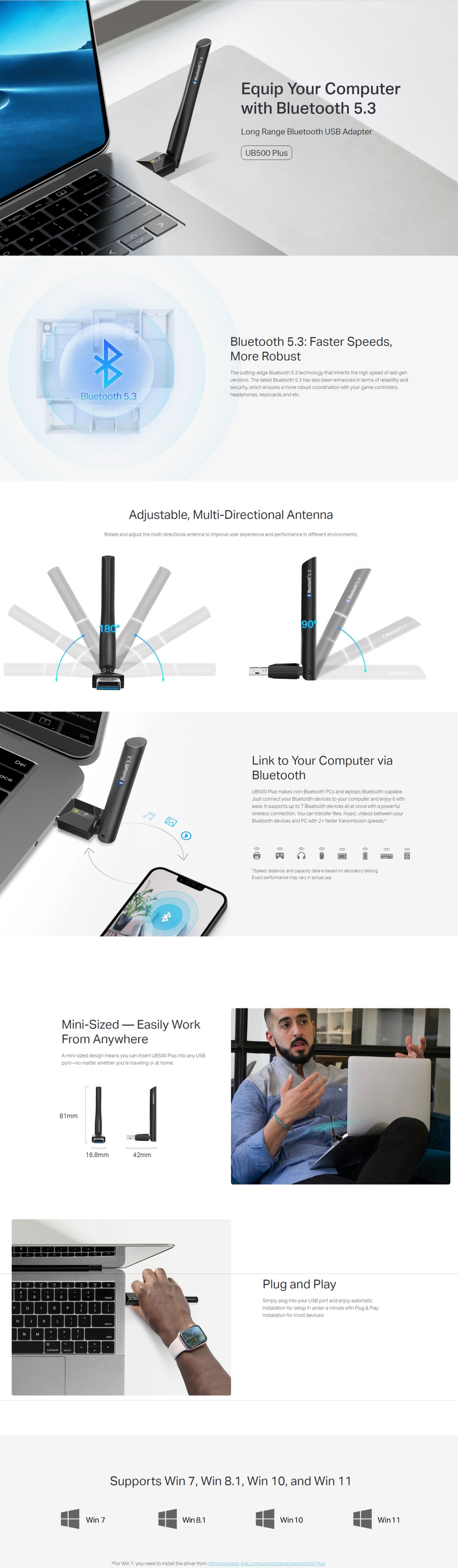 tp-link ub500 plus long range bluetooth usb adapter