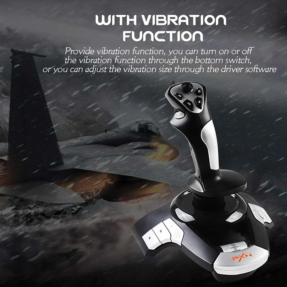 pxn-f16 flight joystick for pc black