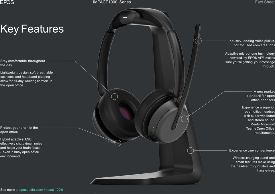 epos impact 1060t anc wireless bluetooth headset