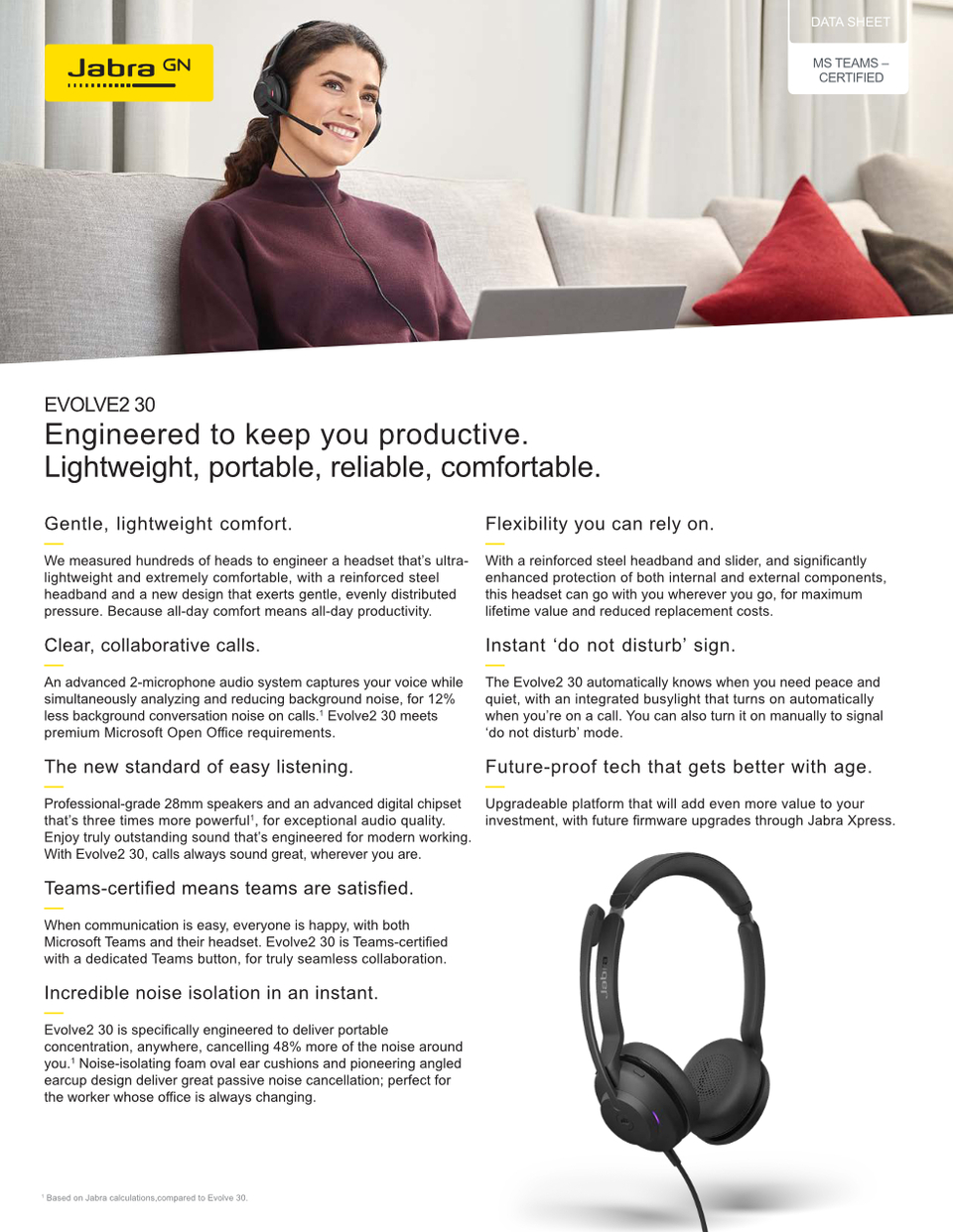 jabra evolve2 30 se ms stereo wired usb-a headset