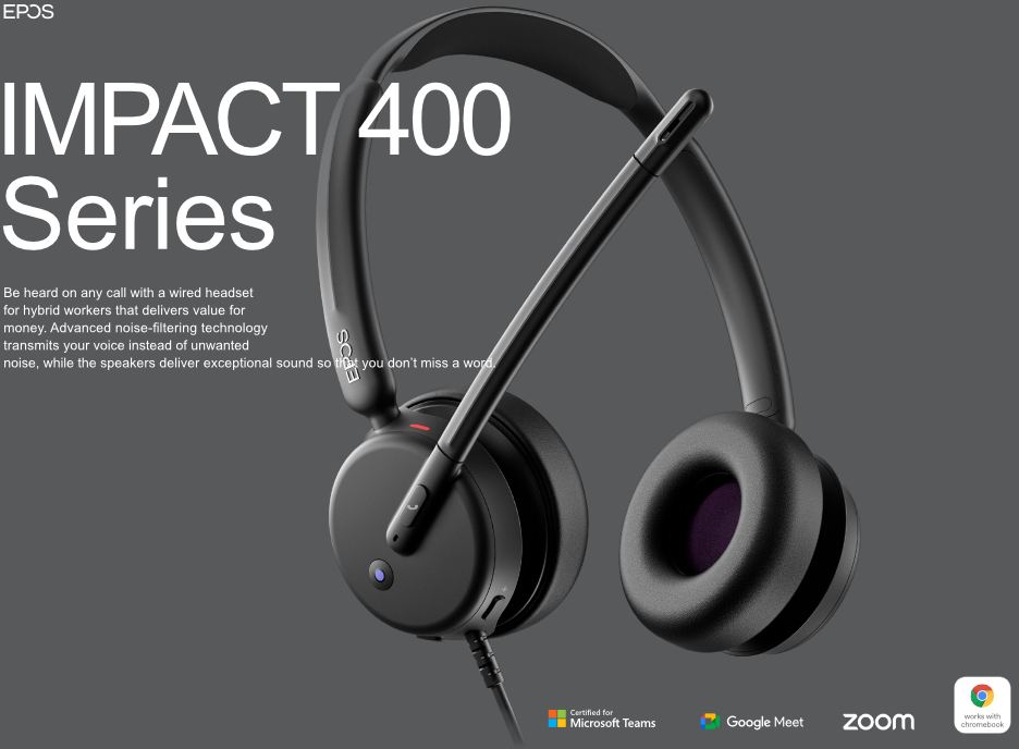 epos impact 460 wired usb-ausb-c stereo headset