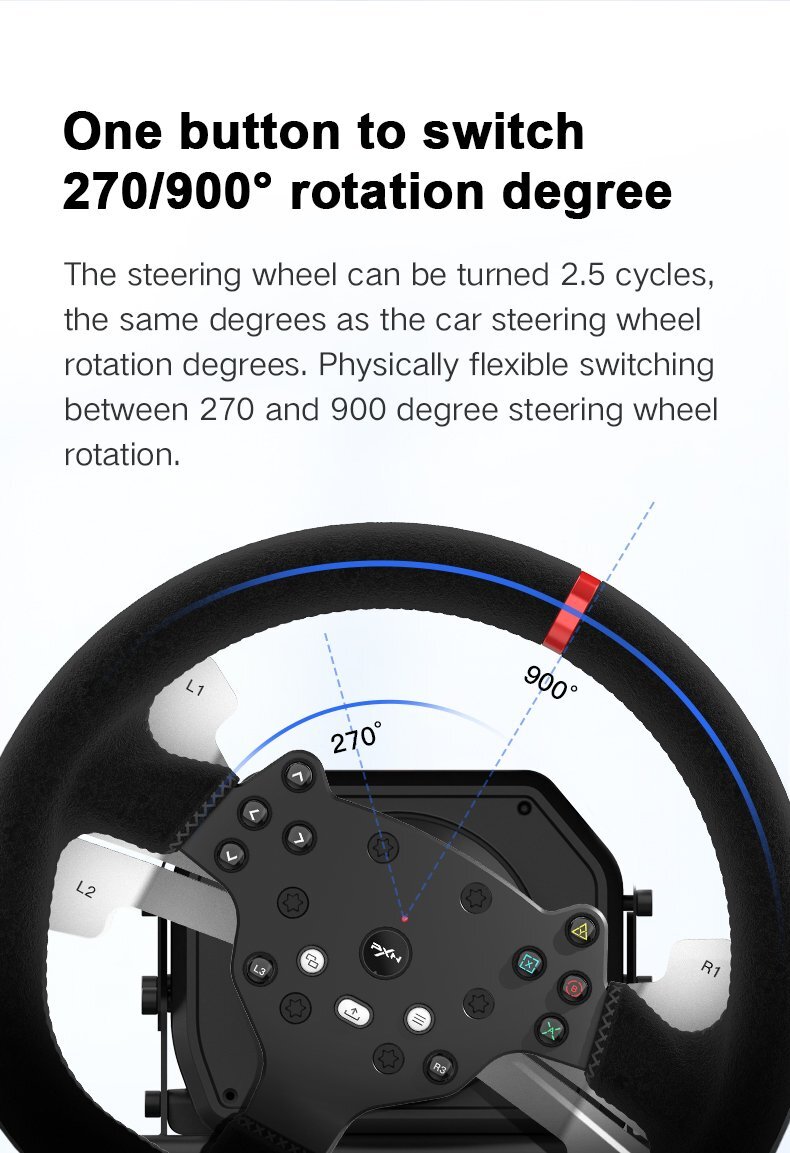 pxn v10 premium force feedback steering wheel