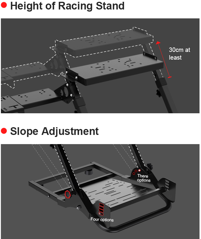 pxn-a10 foldable and adjustable racing sim frame