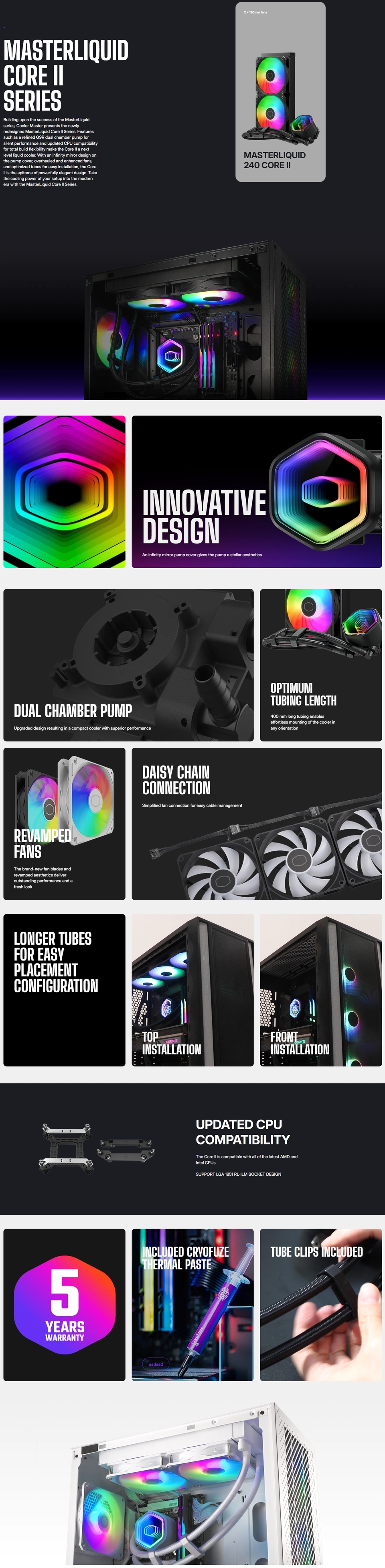 cooler master masterliquid ml240l core ii cpu cooler