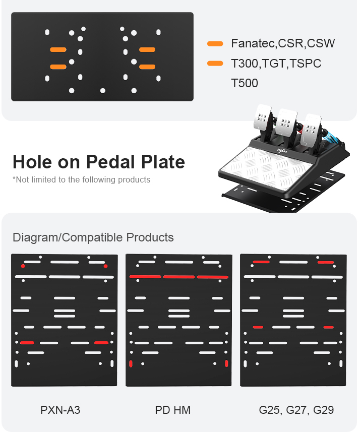 pxn-a10 foldable and adjustable racing sim frame