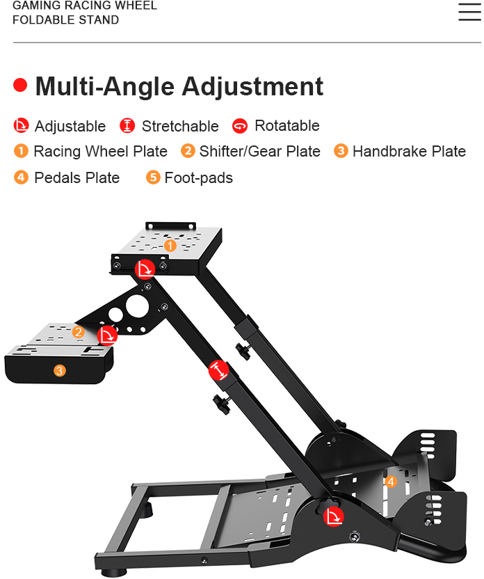 pxn-a10 foldable and adjustable racing sim frame