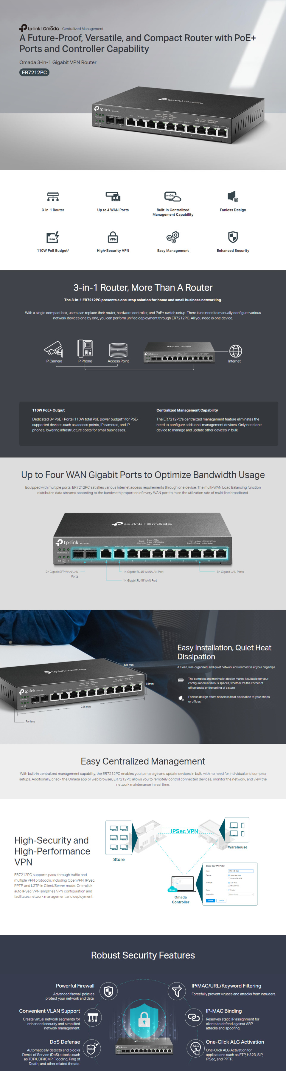 tp-link er7212pc omada 3-in-1 gigabit vpn router