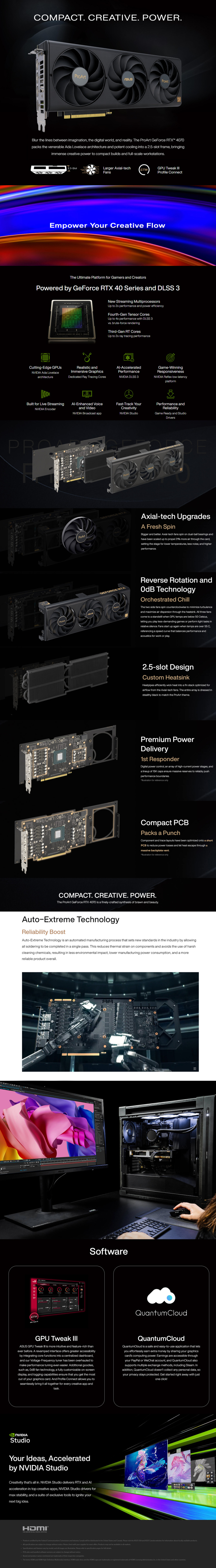 asus rtx 4070 12gb oc proart graphics card