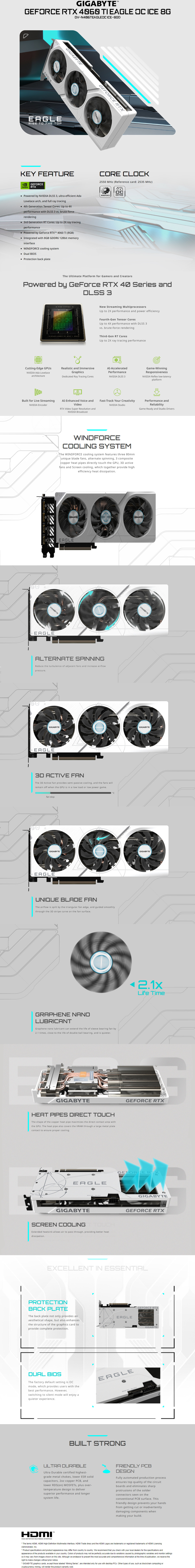 gigabyte rtx 4060 ti 8gb eagle oc ice graphics card