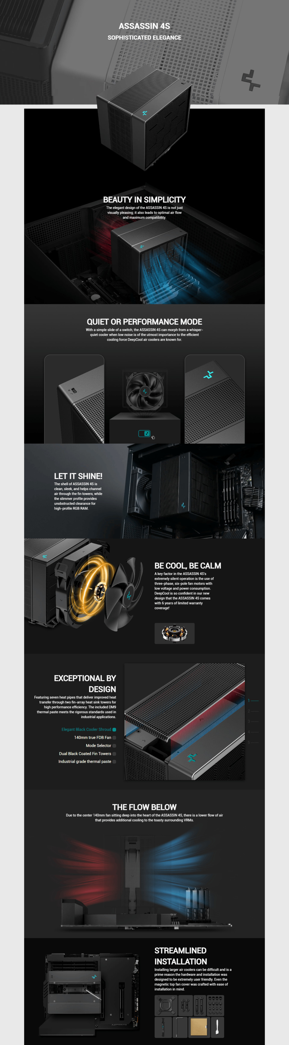 deepcool assassin iv black cpu cooler r-asn4s-bkgpmn-g