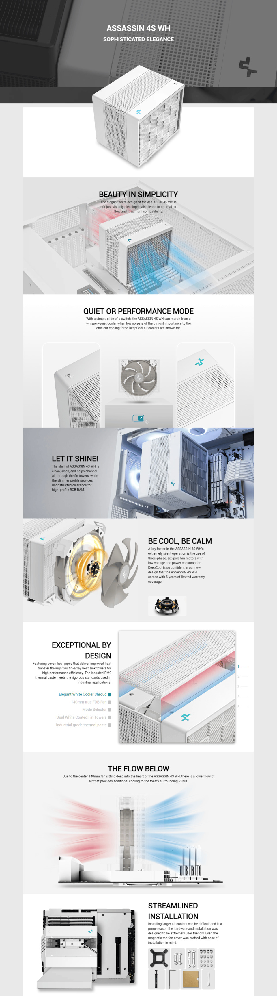 deepcool assassin 4s white cpu cooler r-asn4s-whgpmn-g