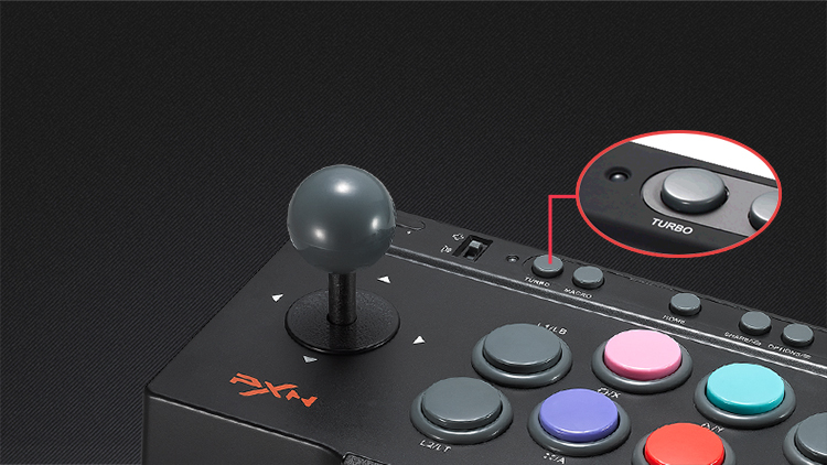 pxn-0082 arcade fighting stick black