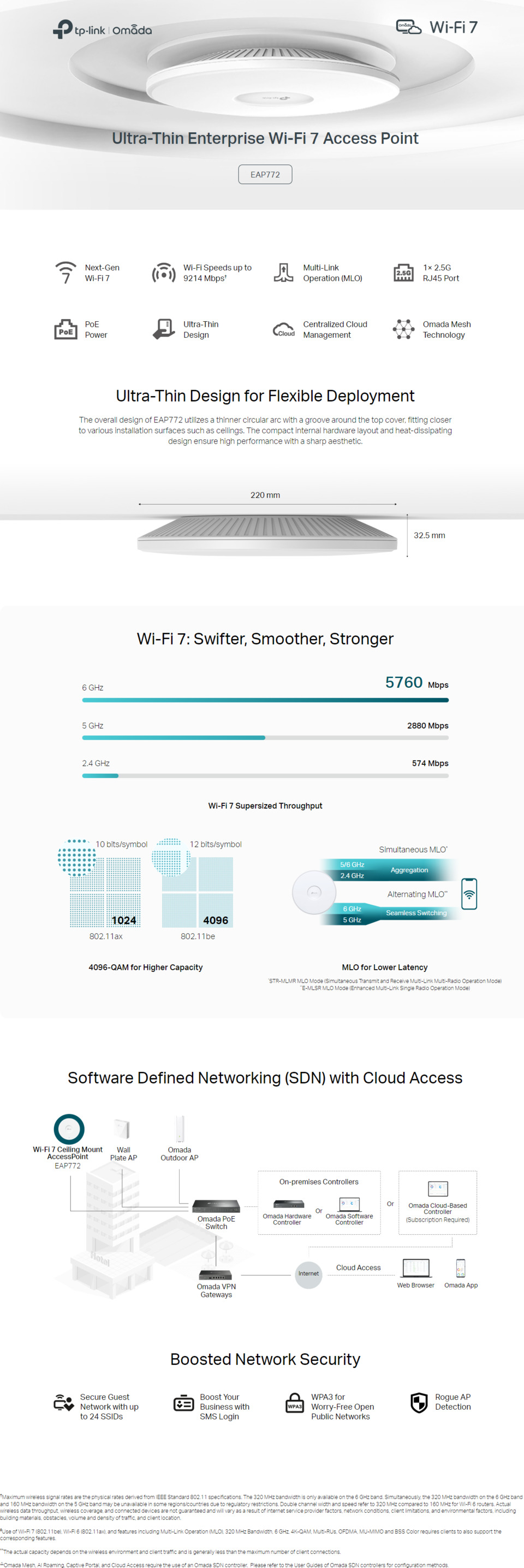 tp-link eap772 omada be9300 ceiling mount tri-band wi-fi 7 access point