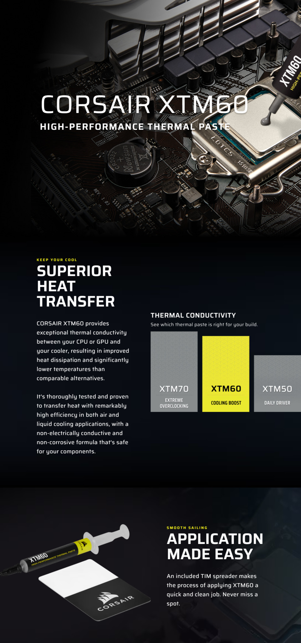 corsair xtm60 high-performance thermal paste