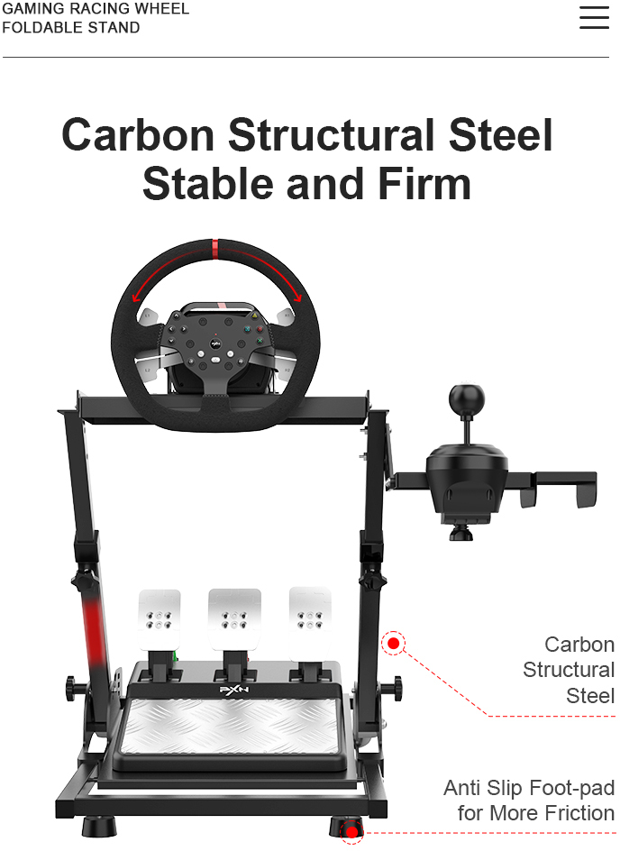 pxn-a10 foldable and adjustable racing sim frame