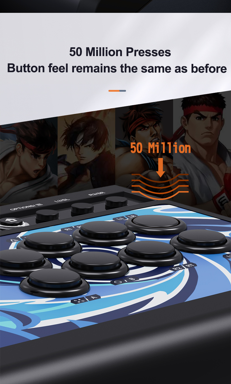 pxn-008 arcade fighting stick black