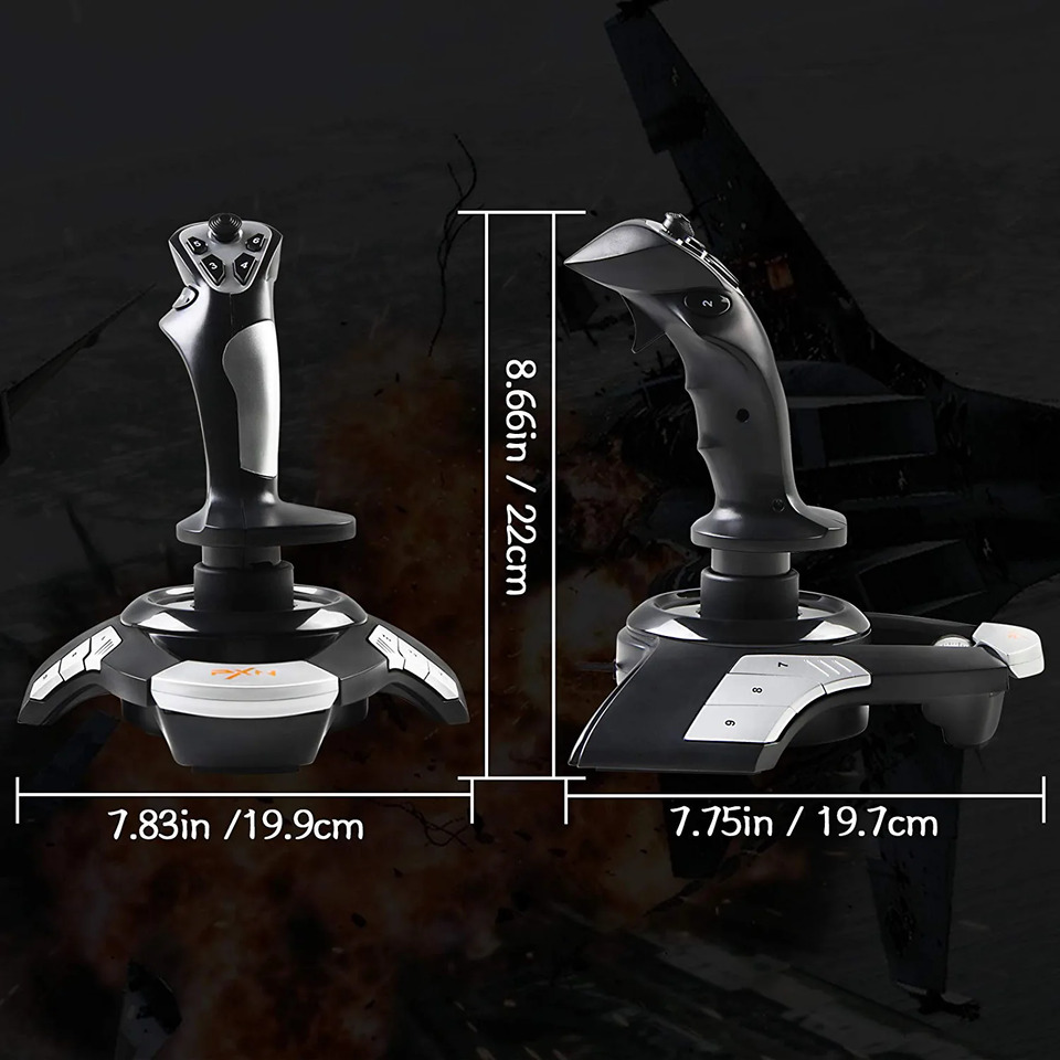 pxn-f16 flight joystick for pc black