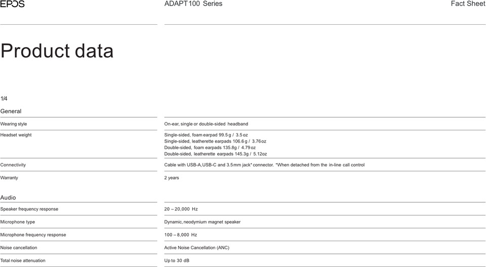 epos adapt 165 usb-c ii wired headset