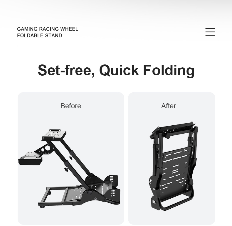 pxn-a10 foldable and adjustable racing sim frame