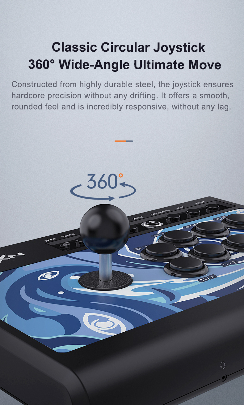 pxn-008 arcade fighting stick black