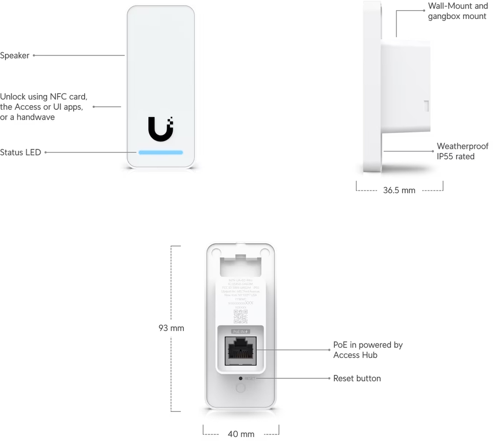 ubiquiti ua-g2-black access reader