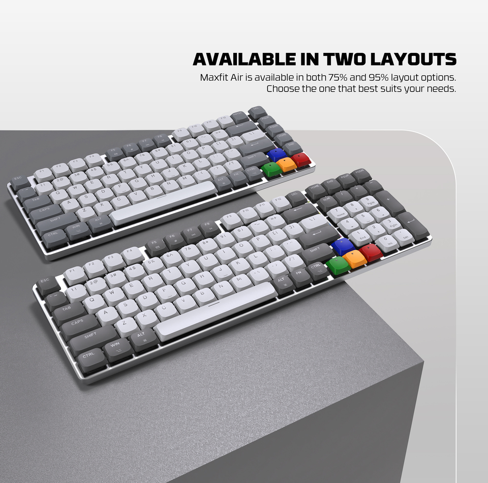 fantech mk916 super maxfit air99 95 wireless low profile linear switch gaming keyboard