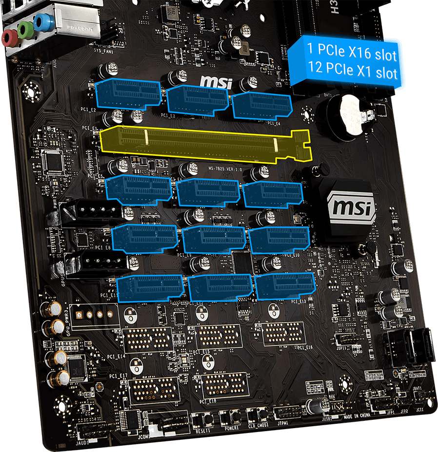 msi crypto mining atx motherboard h310-f pro