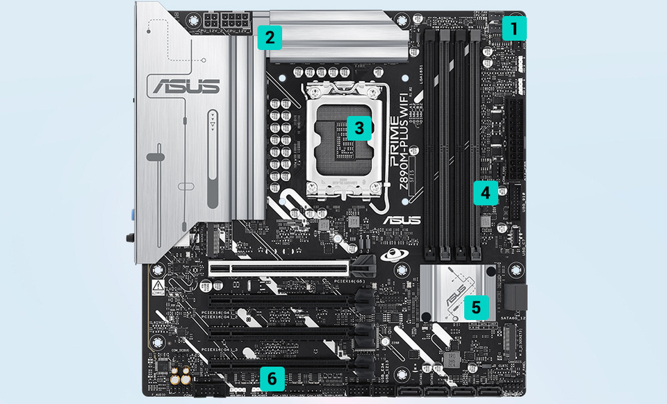 asus s1851 microatx prime z890m-plus wifi-csm ddr5 motherboard