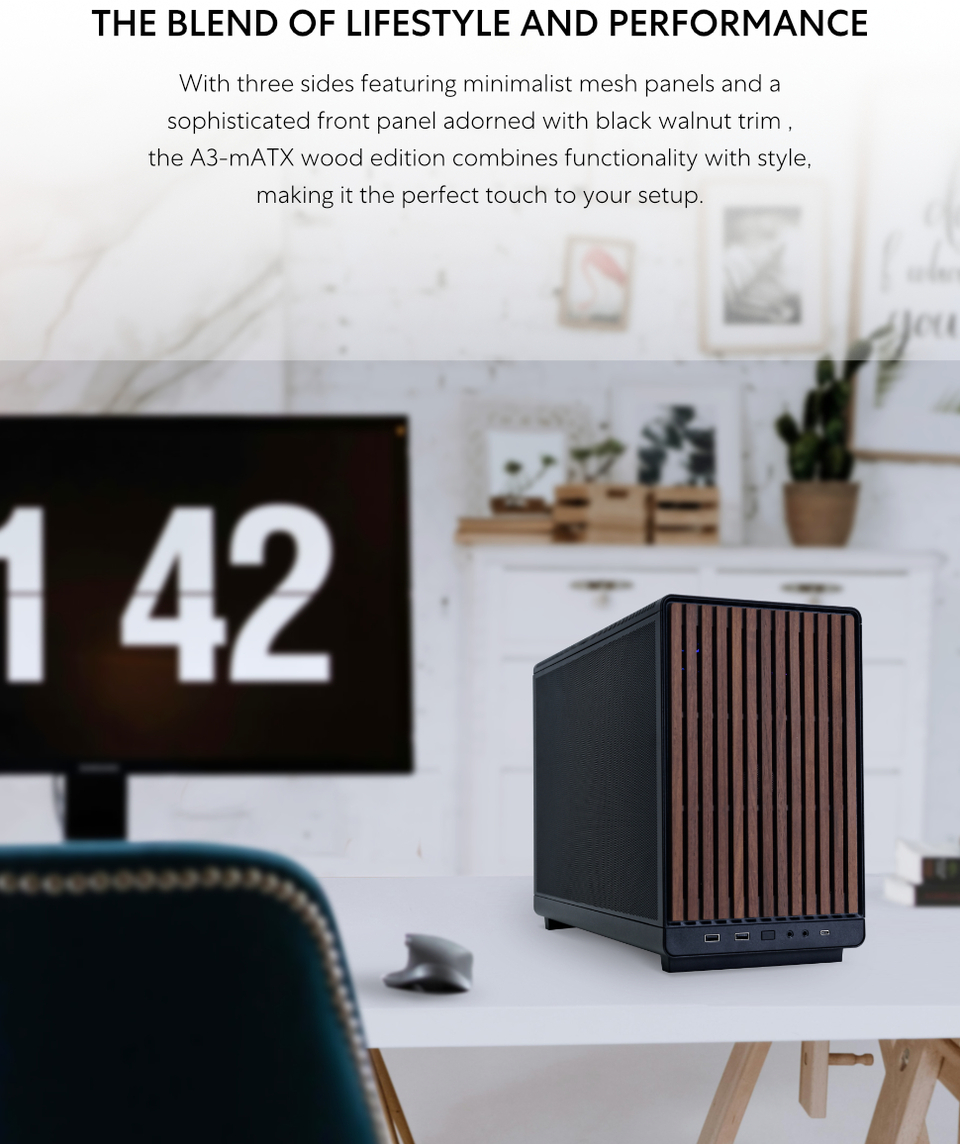 lian li dan-a3 microatx chassis black wood edition