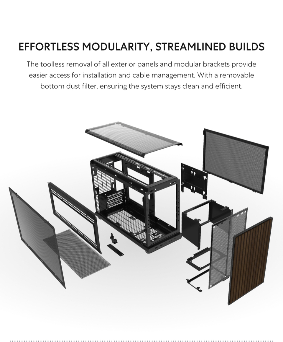 lian li dan-a3 microatx chassis black wood edition