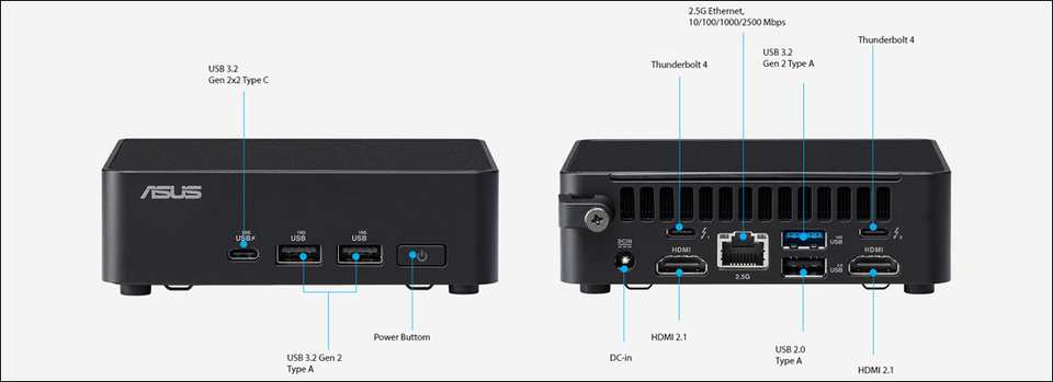 asus nuc 14 pro slim core 3 barebones mini pc