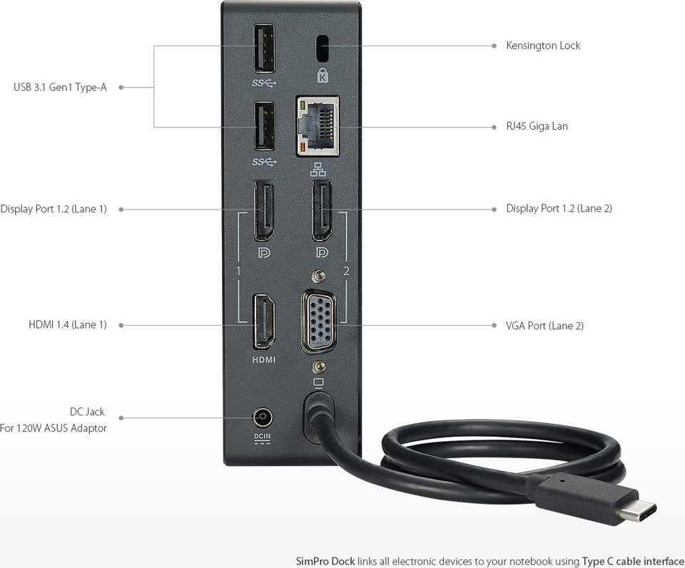 docking station for laptop with dual monitors