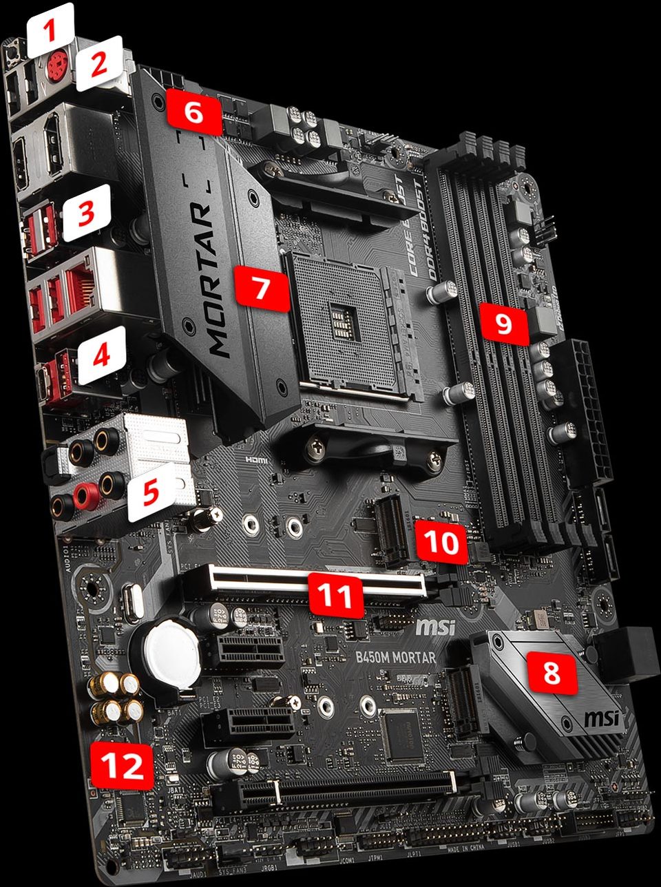 Материнская плата msi b450m mortar max совместимость с процессорами