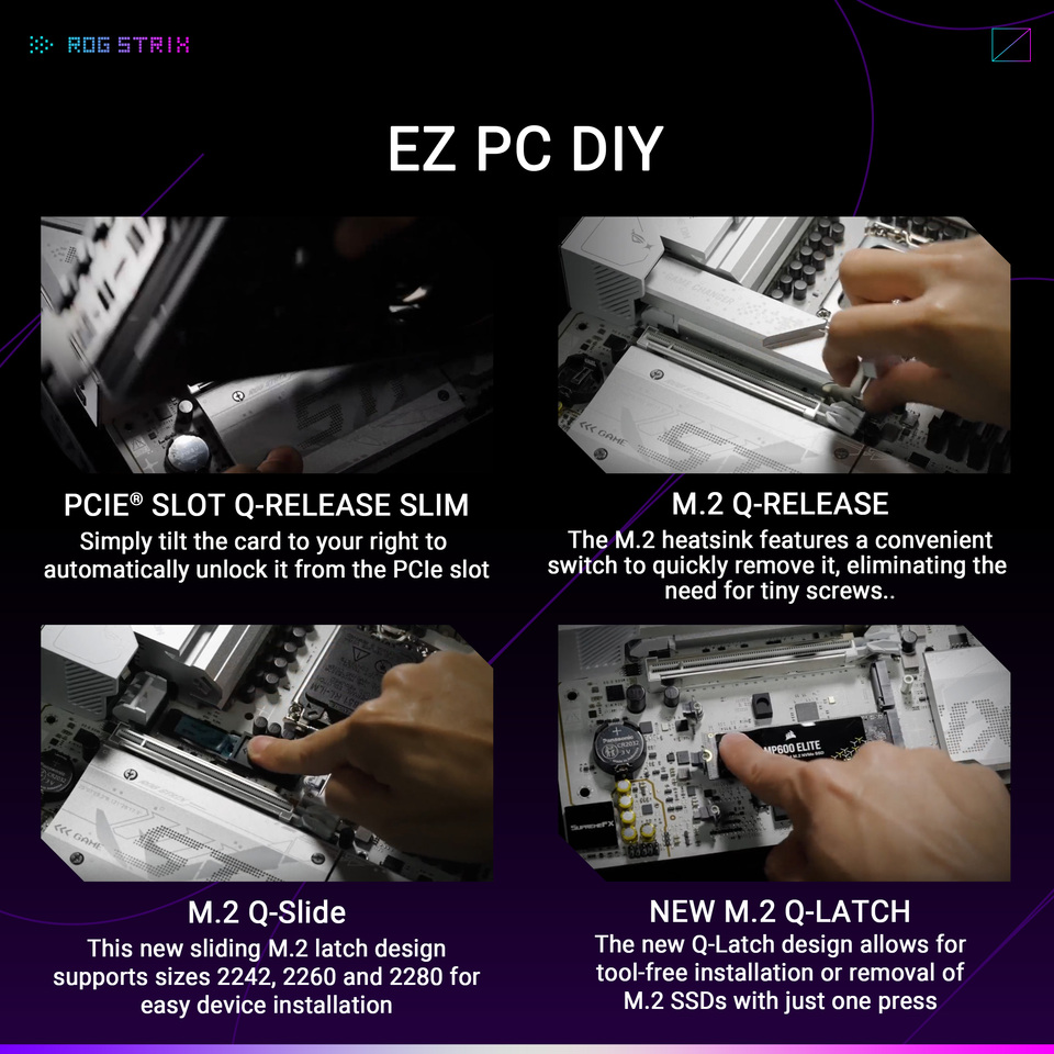 asus s1851 microatx rog strix b860-g gaming wifi motherboard