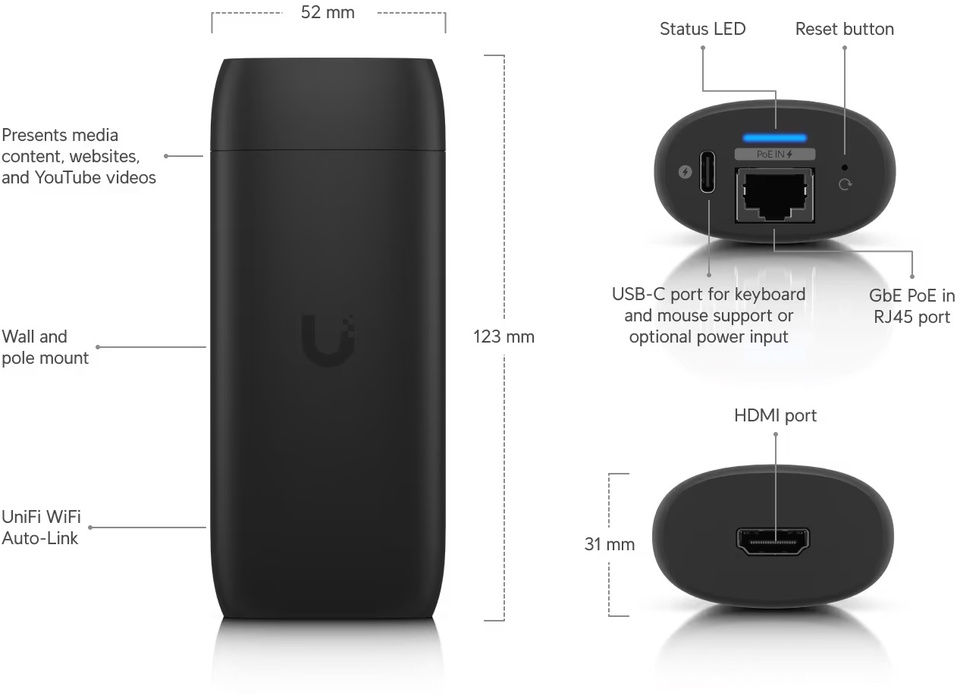 ubiquiti uc-cast-pro display cast pro digital signage player