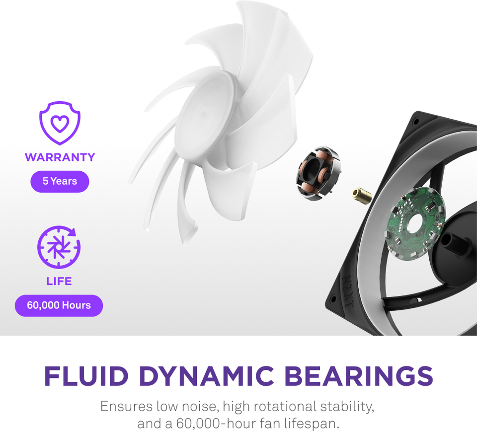 240mm nzxt f240 single-frame rgb core fan