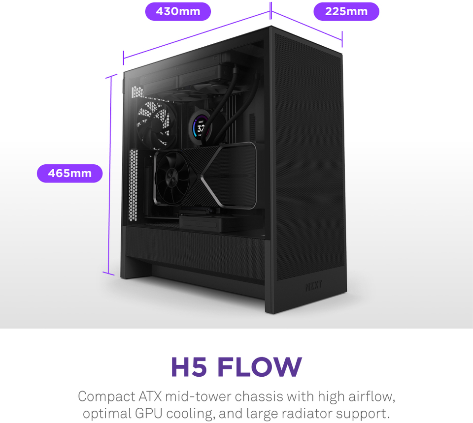 nzxt atx h5 flow rgb 2024 white case cc-h52fw-01