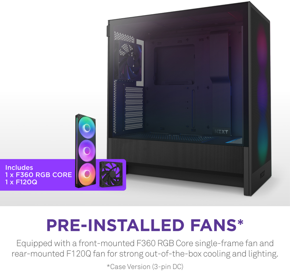 nzxt atx h5 flow rgb 2024 black case cc-h52fb-r1