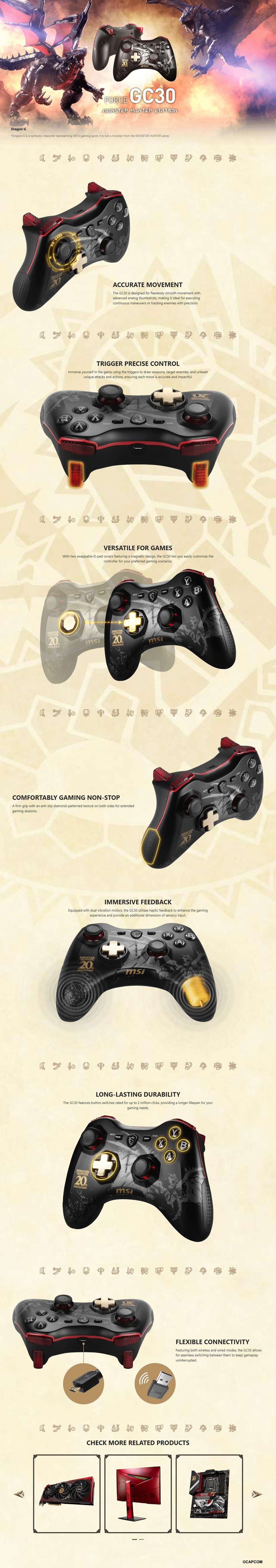 msi force gc30 monster hunter edition gaming controller