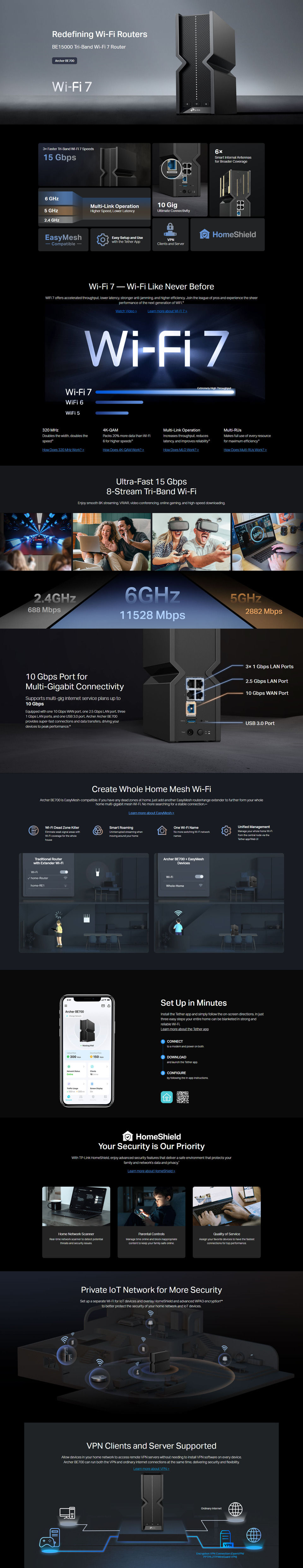 tp-link archer be700 be15000 tri-band wi-fi 7 router